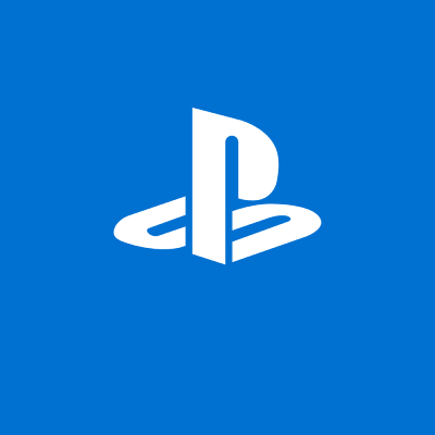 Logo de PlayStation blanco sobre fondo azul